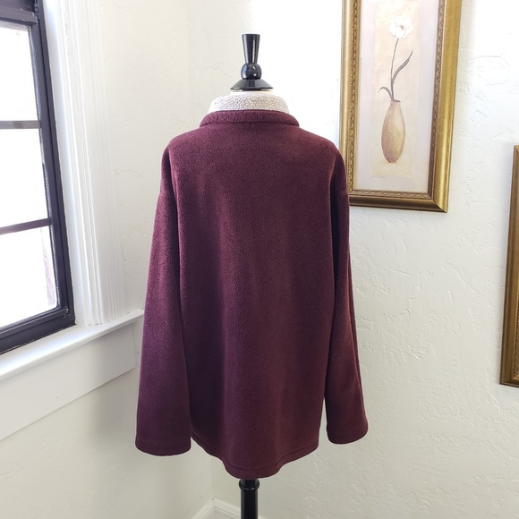 Vintage Innovations by Izzi ~ Maroon Blanket Coat - Picture 2 of 2